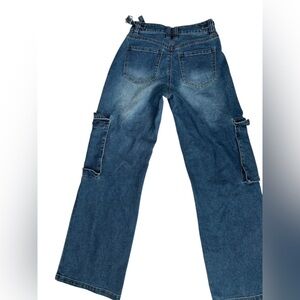 Love Cult Cargo Jeans Sz XXS waist 24” adjustable